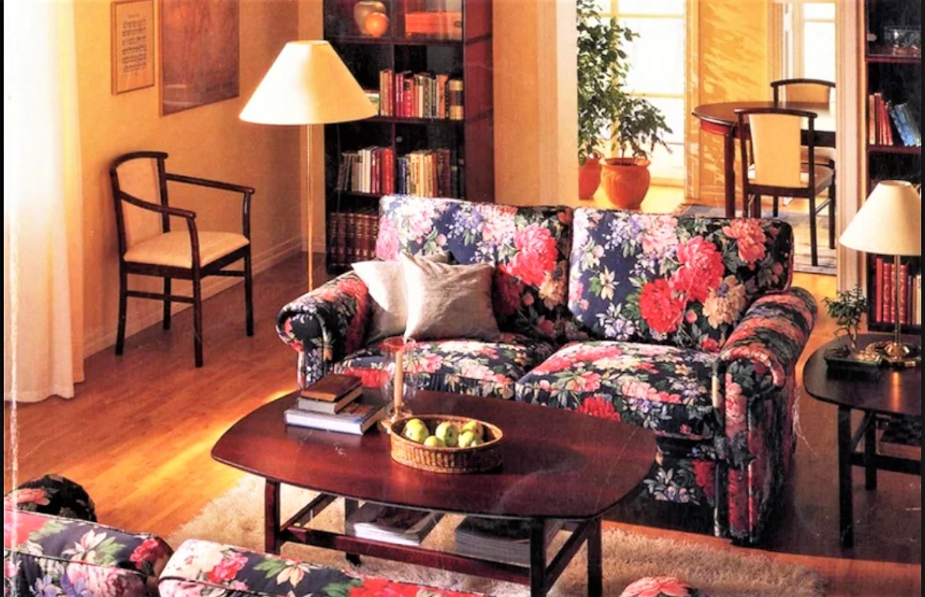 1990s IKEA floral living room